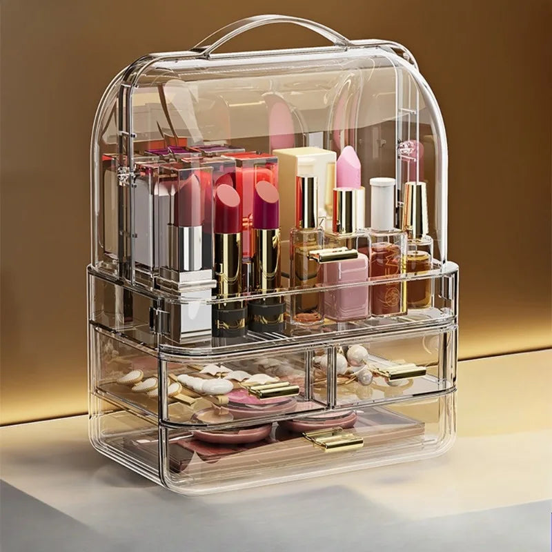 Transparent Makeup Drawer Organizer Box, Valentines Gifts For Her Dressing Table 1005010308270821-Clear