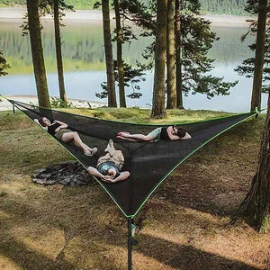Triangle Camping Hammock with Ratchet Straps and Storage Bag