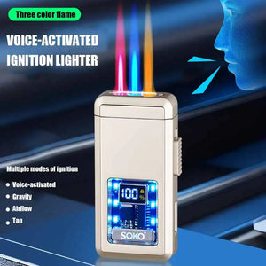 Triple Jet Flame Torch Lighter, Valentines Gifts For Him, Type C 1005009650507349-Silver