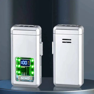 Triple Jet Flame Torch Lighter, Valentines Gifts For Him, Type C 1005009650507349-Silver