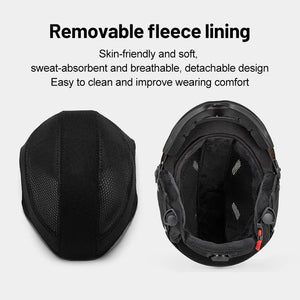Ultra Light Ski Helmet With Mirrored Snow Goggles For Outdoor Skiing 1005010286765892-A2-Grey-L(59-61CM)