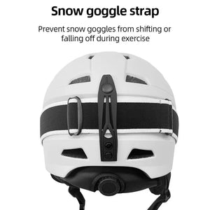 Ultralight Breathable Ski Helmet With Ear Protection And Goggle Strap 1005006181104353-Grey-M 55-58cm