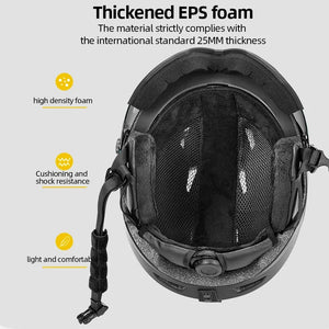 Ultralight Breathable Ski Helmet With Ear Protection And Goggle Strap 1005006181104353-Grey-M 55-58cm