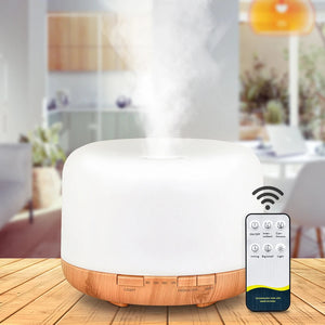 Ultrasonic Aromatherapy Humidifier Essential Oil Diffuser With Led Lights Remote 1005001698073661-White 500ml-EU