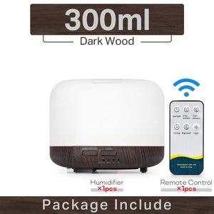 Ultrasonic Aromatherapy Humidifier Essential Oil Diffuser With Led Lights Remote 1005001698073661-White 500ml-EU