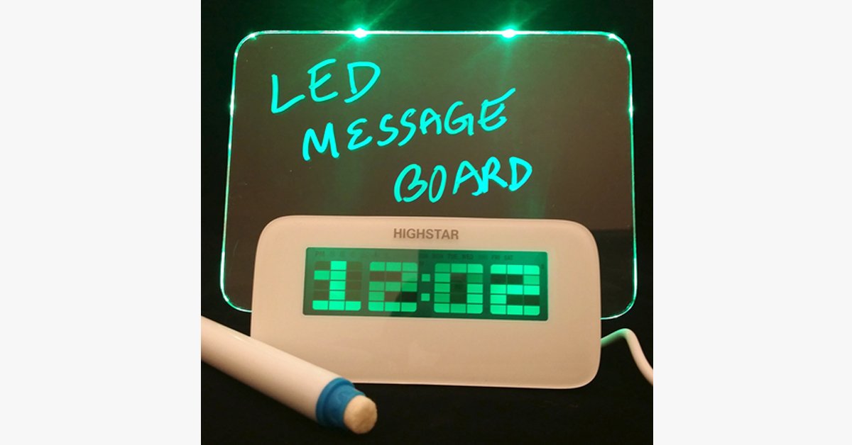 Led Message Board Digital Alarm Clock – Add A Premium Look To Your Place