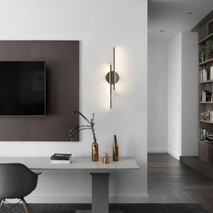 Modern LED Wall Light Double Bar Design