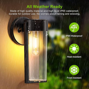 Solar LED Wall Light Outdoor Waterproof Garden Fence Porch Lamp