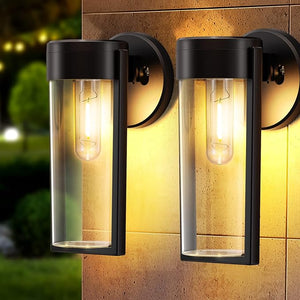 Solar LED Wall Light Outdoor Waterproof Garden Fence Porch Lamp