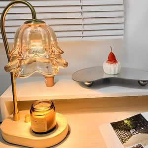 Modern Vintage Glass Flower Shape Table Lamp