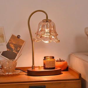 Modern Vintage Glass Flower Shape Table Lamp