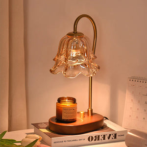 Modern Vintage Glass Flower Shape Table Lamp