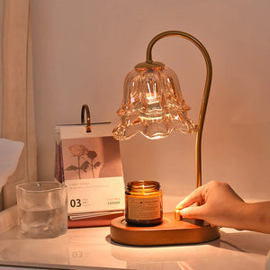 Modern Vintage Glass Flower Shape Table Lamp