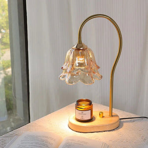 Modern Vintage Glass Flower Shape Table Lamp