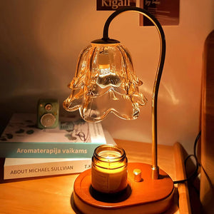 Modern Vintage Glass Flower Shape Table Lamp
