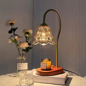 Modern Vintage Glass Flower Shape Table Lamp