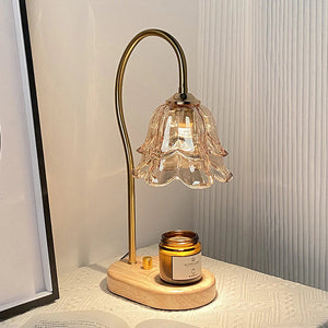Modern Vintage Glass Flower Shape Table Lamp