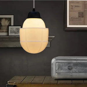 Vintage Frosted Glass Pendant Light