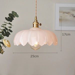 Vintage Glass Petal Pendant Light