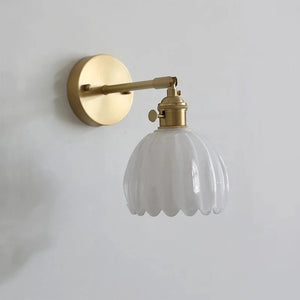 Vintage Tulip Glass Wall Light for Bedroom and Hallway