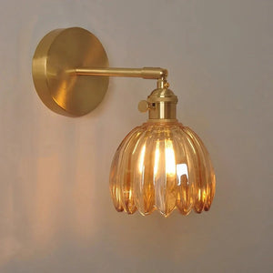 Vintage Tulip Glass Wall Light for Bedroom and Hallway