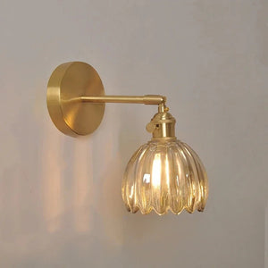 Vintage Tulip Glass Wall Light for Bedroom and Hallway