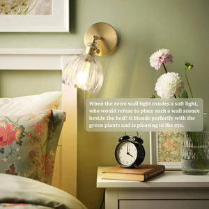 Vintage Tulip Glass Wall Light for Bedroom and Hallway