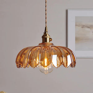 Glarefusion Chic Glass Flower Pendant Lamp