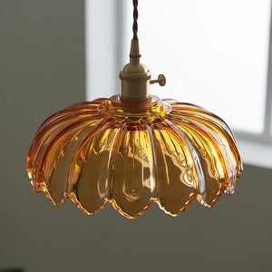 Glarefusion Chic Glass Flower Pendant Lamp