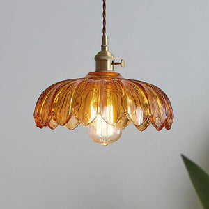 Glarefusion Chic Glass Flower Pendant Lamp
