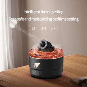 Volcanic Crack Ultrasonic Aroma Diffuser Humidifier With Night Light Timer 1005007626844937-White