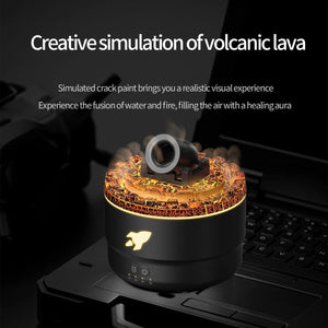 Volcanic Crack Ultrasonic Aroma Diffuser Humidifier With Night Light Timer 1005007626844937-White