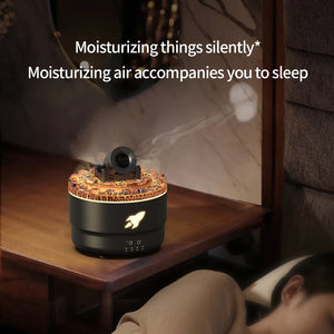 Volcanic Crack Ultrasonic Aroma Diffuser Humidifier With Night Light Timer 1005007626844937-White