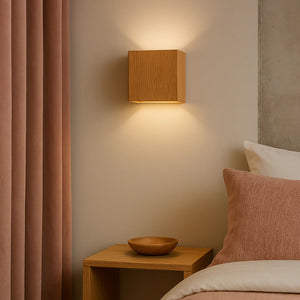 Modern Simple Cube Wooden Wall Light