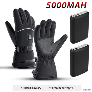 Water Repellent Heated Gloves With Touchscreen Fingers And Non Slip Palm 1005010100131208-A3 With 5000mah 4