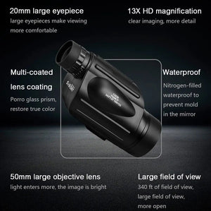 Waterproof 13X50 Monocular Telescope With Tripod Interface And Central Focus 1005005756162772-10x42