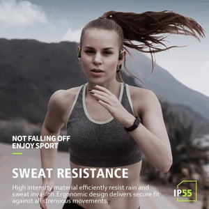 Waterproof Bone Conduction Headphones Stereo Bluetooth Wireless