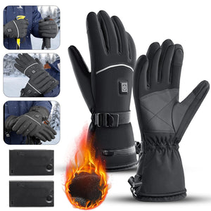 Waterproof Electric Heated Full Finger Gloves With Touchscreen And Fleece Lining 1005009916242300-al