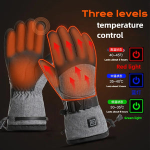 Waterproof Heated Touchscreen Full Finger Gloves With Three Heat Settings 1005010487106342-XL