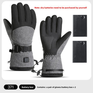 Waterproof Heated Touchscreen Full Finger Gloves With Three Heat Settings 1005010487106342-XL