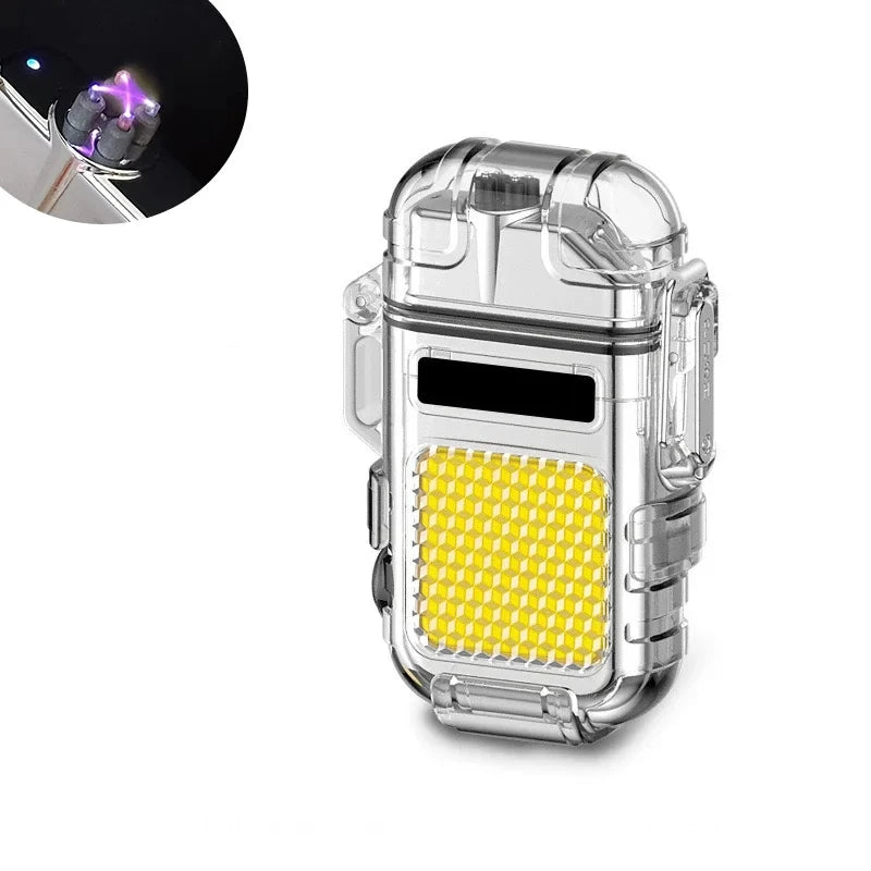 Waterproof Usb Rechargeable Double Arc Plasma Lighter For Valentines Gifts For Him 1005009336795947-F33-red