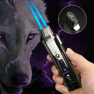 Windproof Dual Use Gas And Electric Lighter, Valentines Gifts For Him 1005005300754430-Fibre pattern