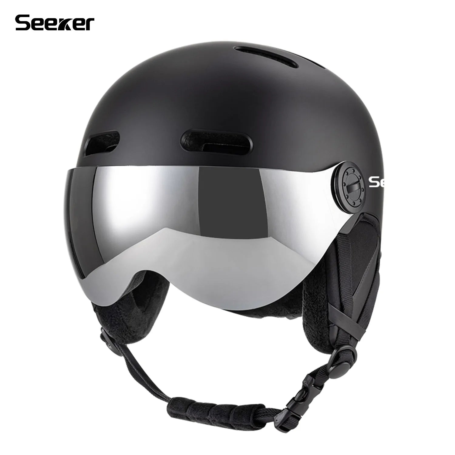 Windproof Warm Ski Helmet With Goggles Lightweight Impact Resistant Protection 1005010231407451-light cyan-L 59-61CM