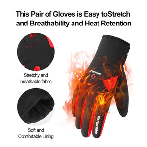 Winter Full Finger Cycling Gloves With Touchscreen Windproof Waterproof Design 32958982984-966 Blue-S-EU