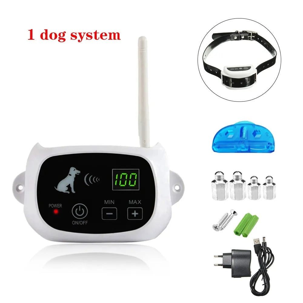 Wireless Waterproof Dog Fence with Adjustable Training Collar