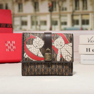 Women Trifold Letter Wallet With Snap Closure, Valentines Gifts For Her 1005010585646056-CA10-Apricot