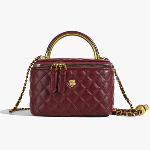 Women’S Diamond Pattern Bucket Crossbody Bag With Chain, Valentines Gifts For Her 1005008680565530-White Large Size