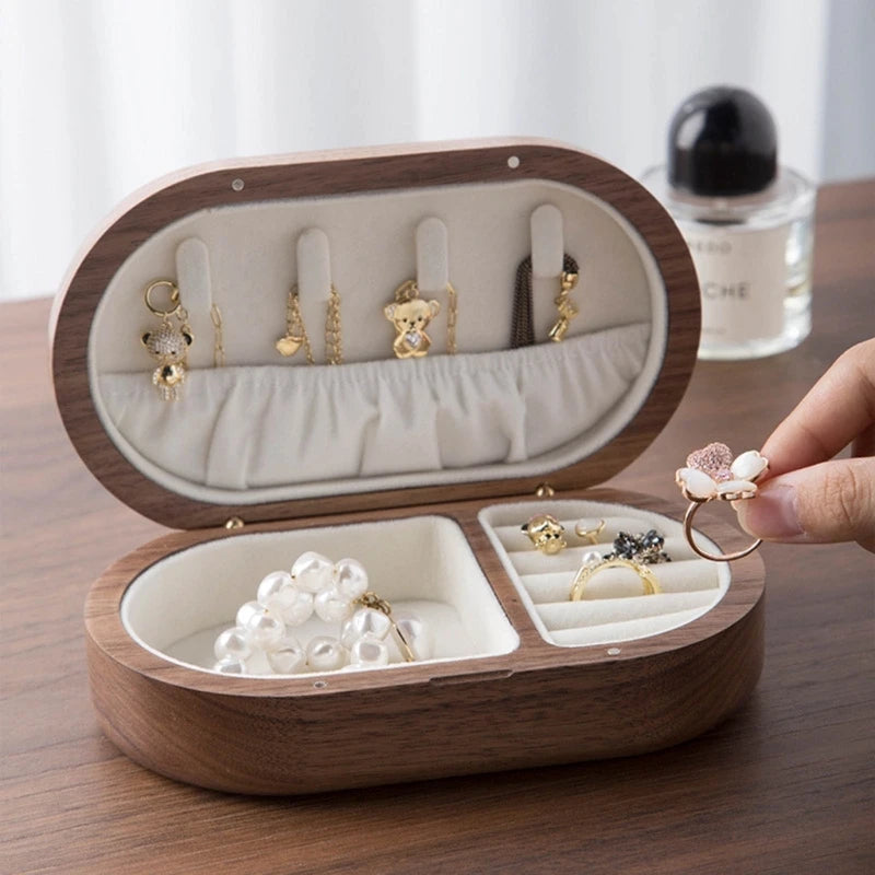 Wood Jewelry Storage Box For Valentines Gifts For Her Rings Earrings 1005006281495938-for Style for B