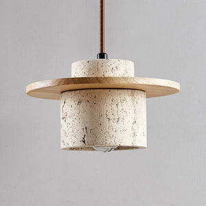 Modern Chic Travertine Pendant Light