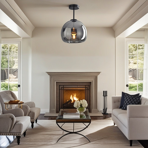 Modern Simple Copper Glass Ceiling Light